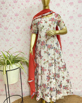 Cream chiffon anarkali - kasumi.in